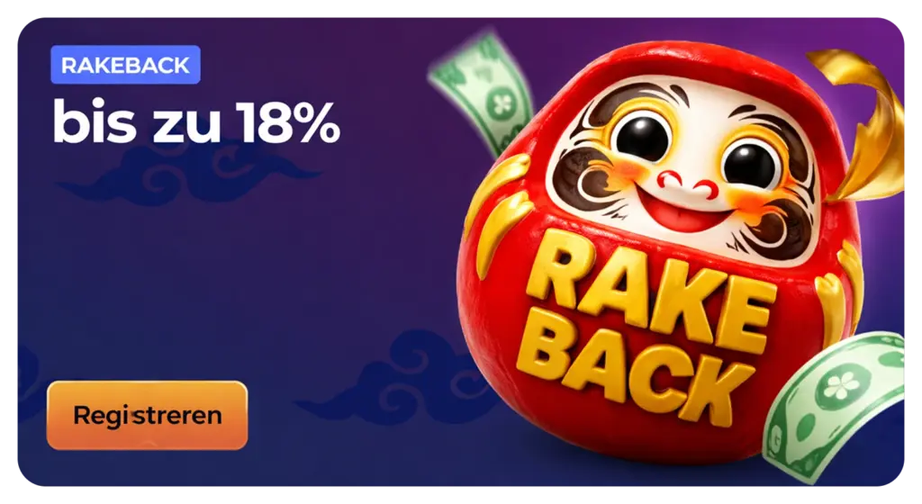 Manekispin Rakeback Bonus bis zu 18 Prozent regelmäßig zurück erhalten